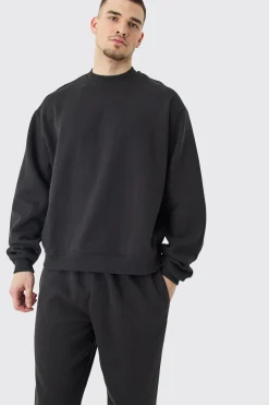 boohooMAN Tall Oversized Boxy Sweatshirt Tracksuit | UK| Tracksuits