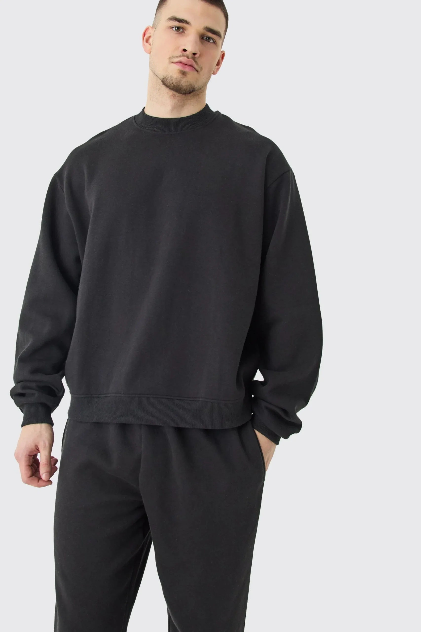 boohooMAN Tall Oversized Boxy Sweatshirt Tracksuit | UK| Tracksuits