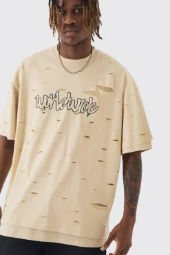 Tall Oversized Double Layer Homme T-shirt | UK^boohooMAN New