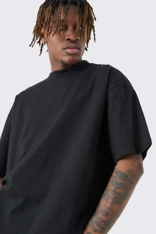 Tall Oversized Extended Neck T-shirt | UK^boohooMAN