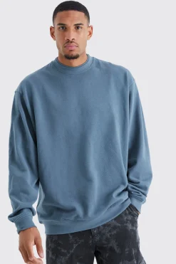 boohooMAN Tall Oversized Heavy Double Neck Sweatshirt | UK| Hoodies & Sweatshirts