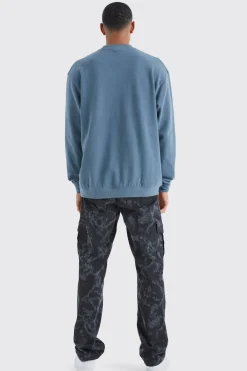 boohooMAN Tall Oversized Heavy Double Neck Sweatshirt | UK| Hoodies & Sweatshirts