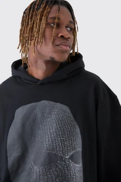 boohooMAN Tall Oversized Heavyweight Loopback Graphic Hoodie | UK| Hoodies & Sweatshirts