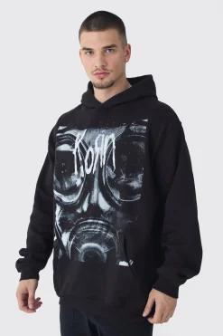 boohooMAN Tall Oversized Korn License Hoodie | UK| Hoodies & Sweatshirts