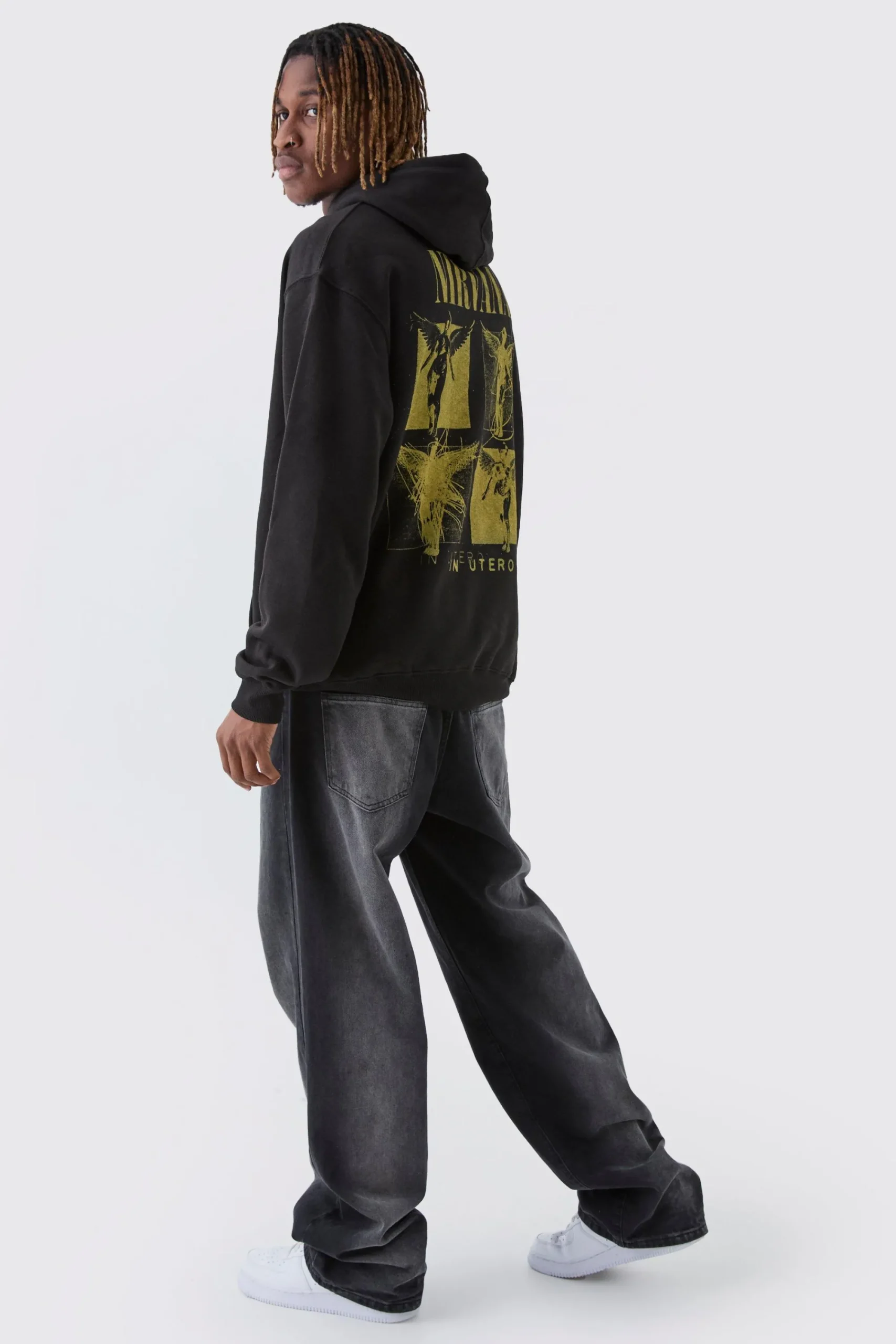 boohooMAN Tall Oversized Nirvana License Print Hoodie | UK| Hoodies & Sweatshirts