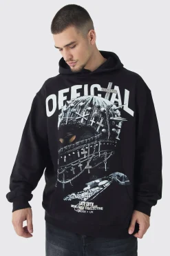 boohooMAN Tall Oversized Official Balaclava Print Hoodie | UK| Hoodies & Sweatshirts