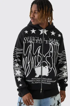 boohooMAN Tall Oversized Official Man Print Hoodie | UK| Hoodies & Sweatshirts