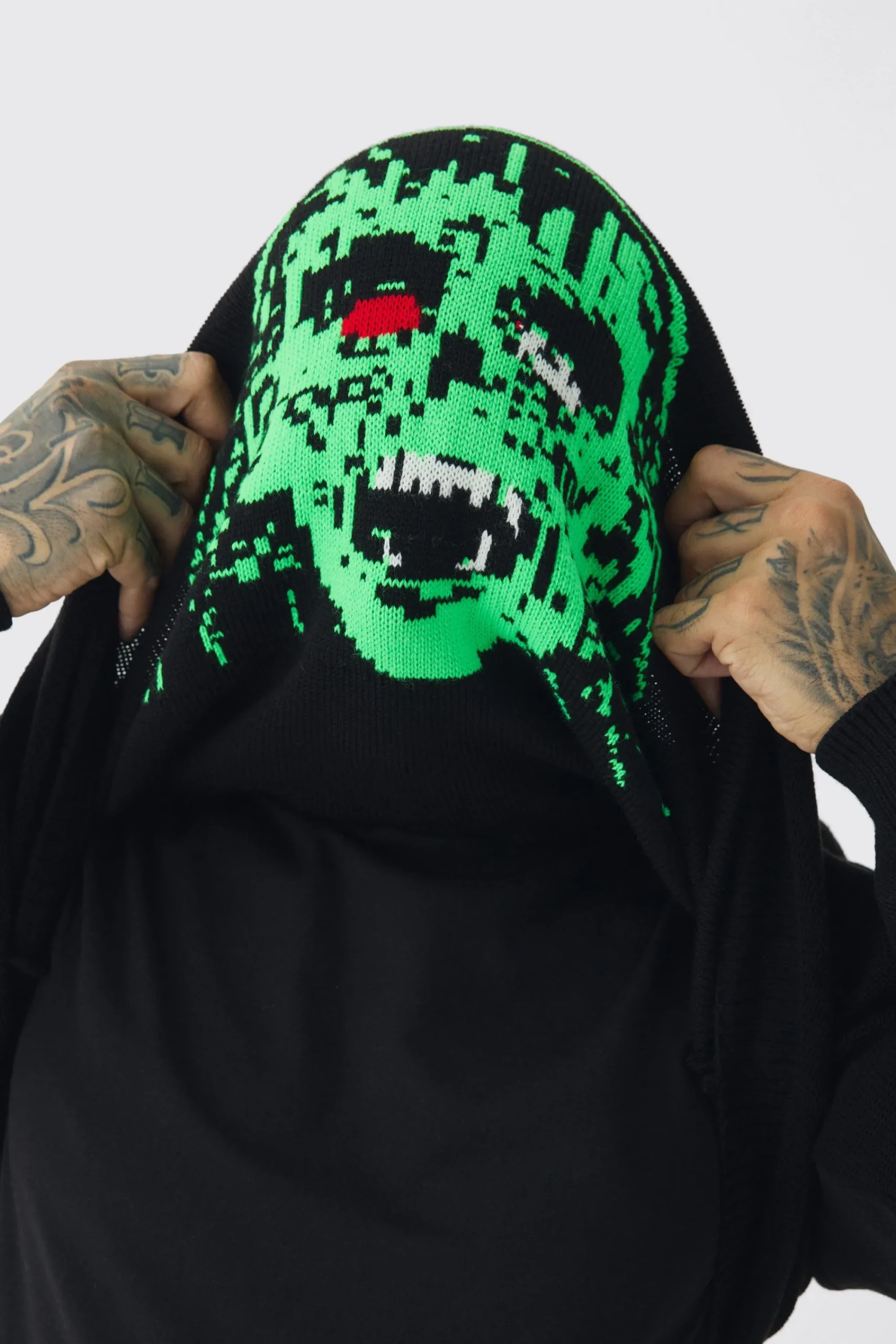 boohooMAN Tall Oversized Reverse Knit Halloween Jumper | UK| Knitwear