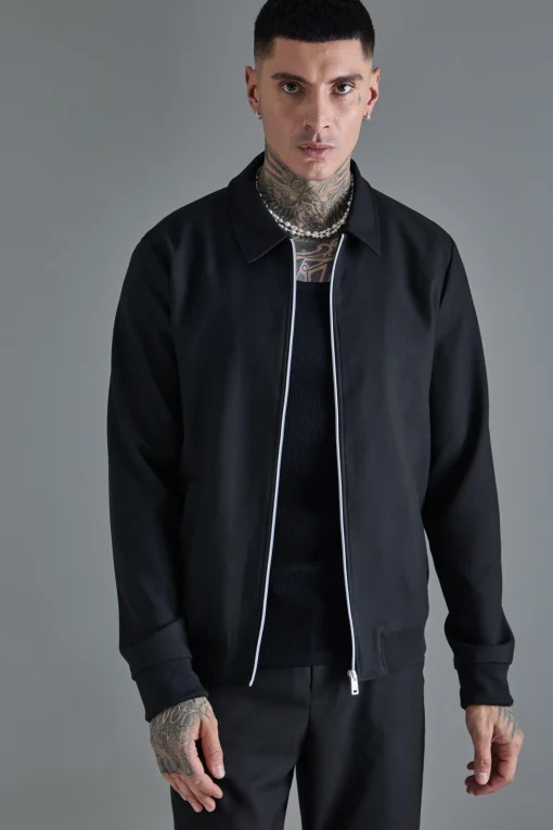 boohooMAN Tall Oversized Smart Bomber Jacket | UK| Suits & Tailoring