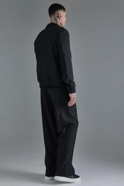 boohooMAN Tall Oversized Smart Bomber Jacket | UK| Suits & Tailoring