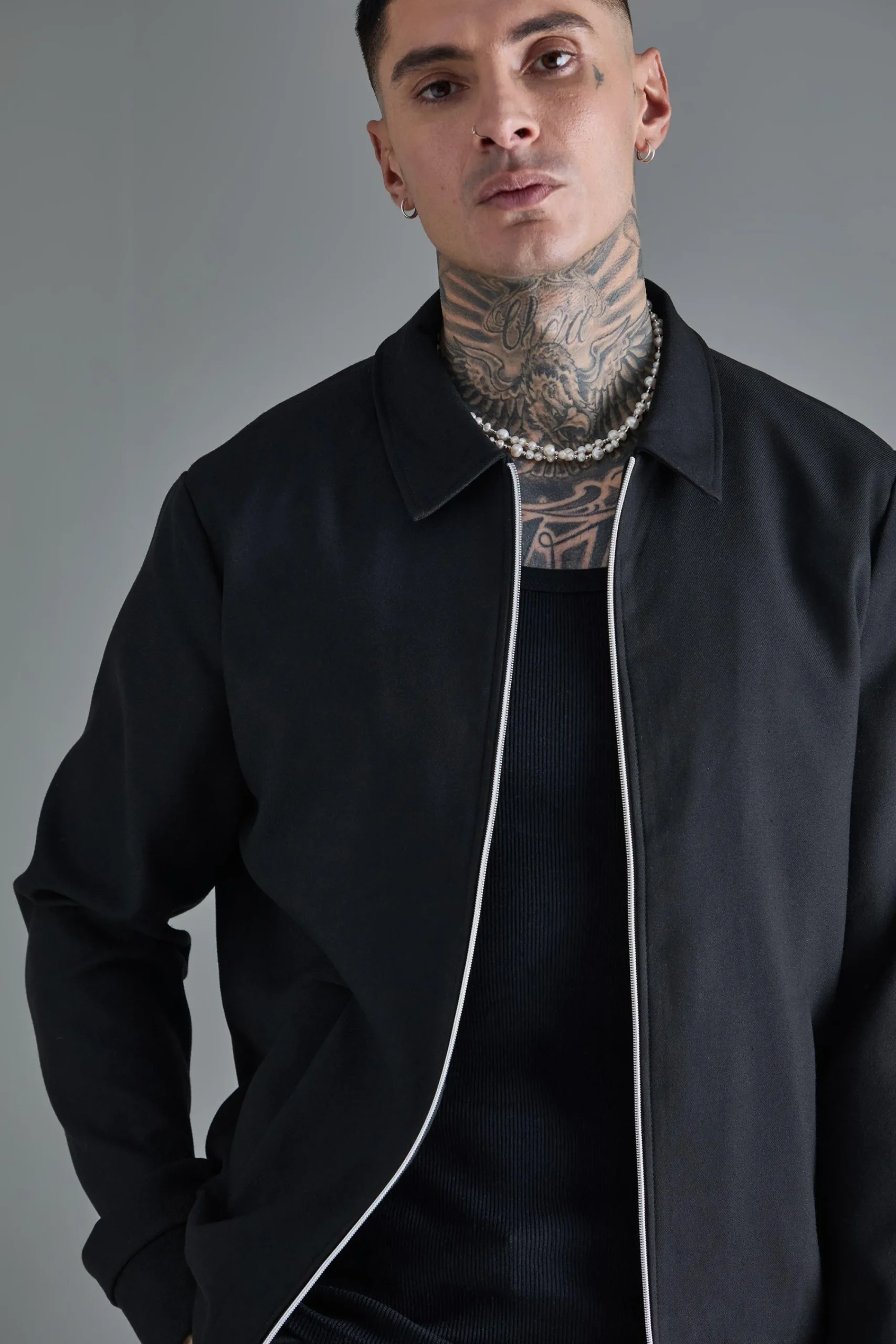 boohooMAN Tall Oversized Smart Bomber Jacket | UK| Suits & Tailoring
