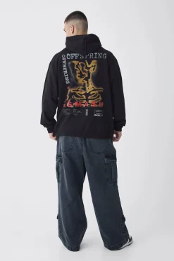 boohooMAN Tall Oversized The Offspring License Back Print Hoodie | UK| Hoodies & Sweatshirts