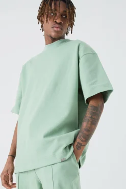 boohooMAN Tall Oversized T-shirt & Relaxed Jogger Interlock Set | UK| Tracksuits