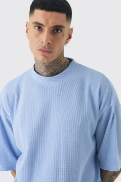 boohooMAN Tall Oversized Waffle T-shirt & Cargo Short Set | UK| Shorts|Tracksuits