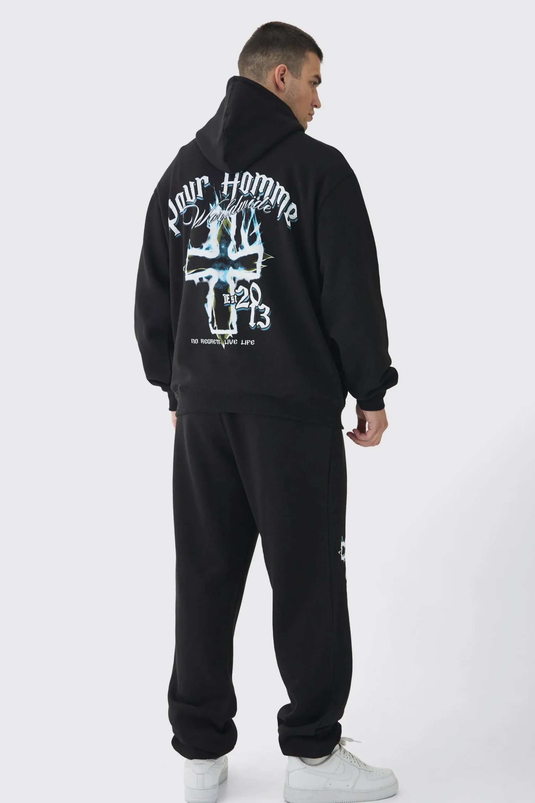 boohooMAN Tall Pour Homme Gothic Cross Tracksuit | UK| Tracksuits