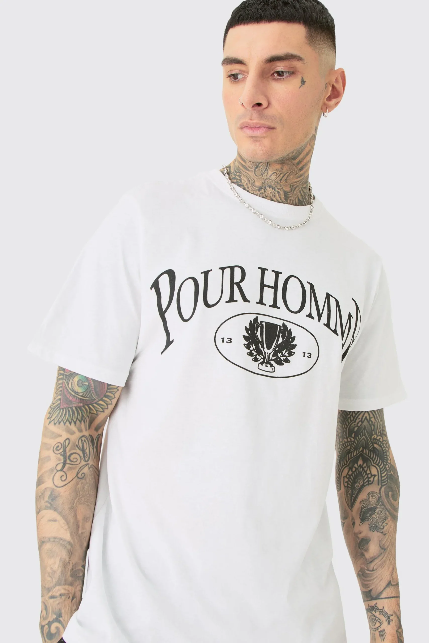 boohooMAN Tall Pour Homme Graphic T-shirt & Short Set | UK| Tracksuits