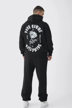boohooMAN Tall Pour Homme Rose Print Tracksuit | UK| Tracksuits