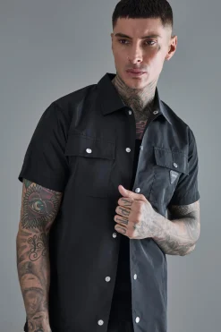 boohooMAN Tall Regular Patch Pocket Nylon Man Overshirt | UK| Shirts