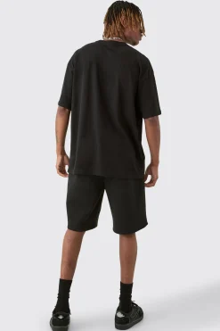 boohooMAN Tall Relaxed Gothic Man Grafitti Spray Short | UK| Shorts