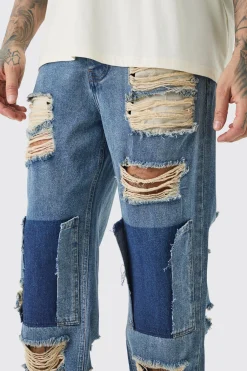 boohooMAN Tall Relaxed Rigid Distressed Jeans | UK| Jeans