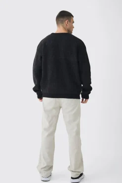 boohooMAN Tall Renaissance Oversized Fluffy Knitted Sweat | UK| Knitwear