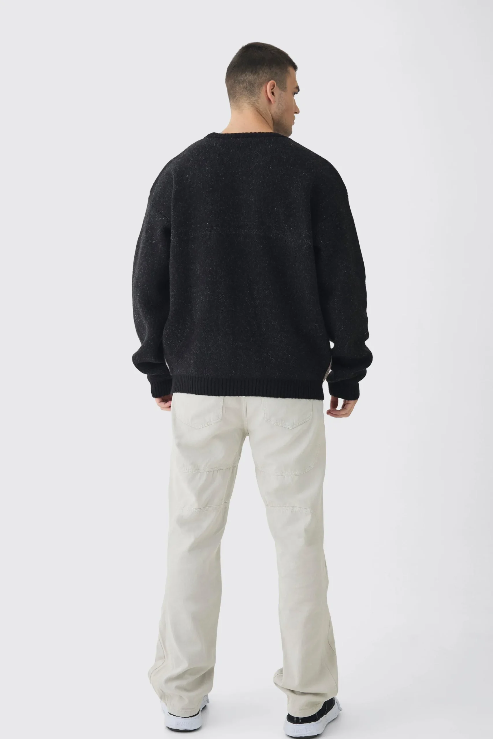boohooMAN Tall Renaissance Oversized Fluffy Knitted Sweat | UK| Knitwear