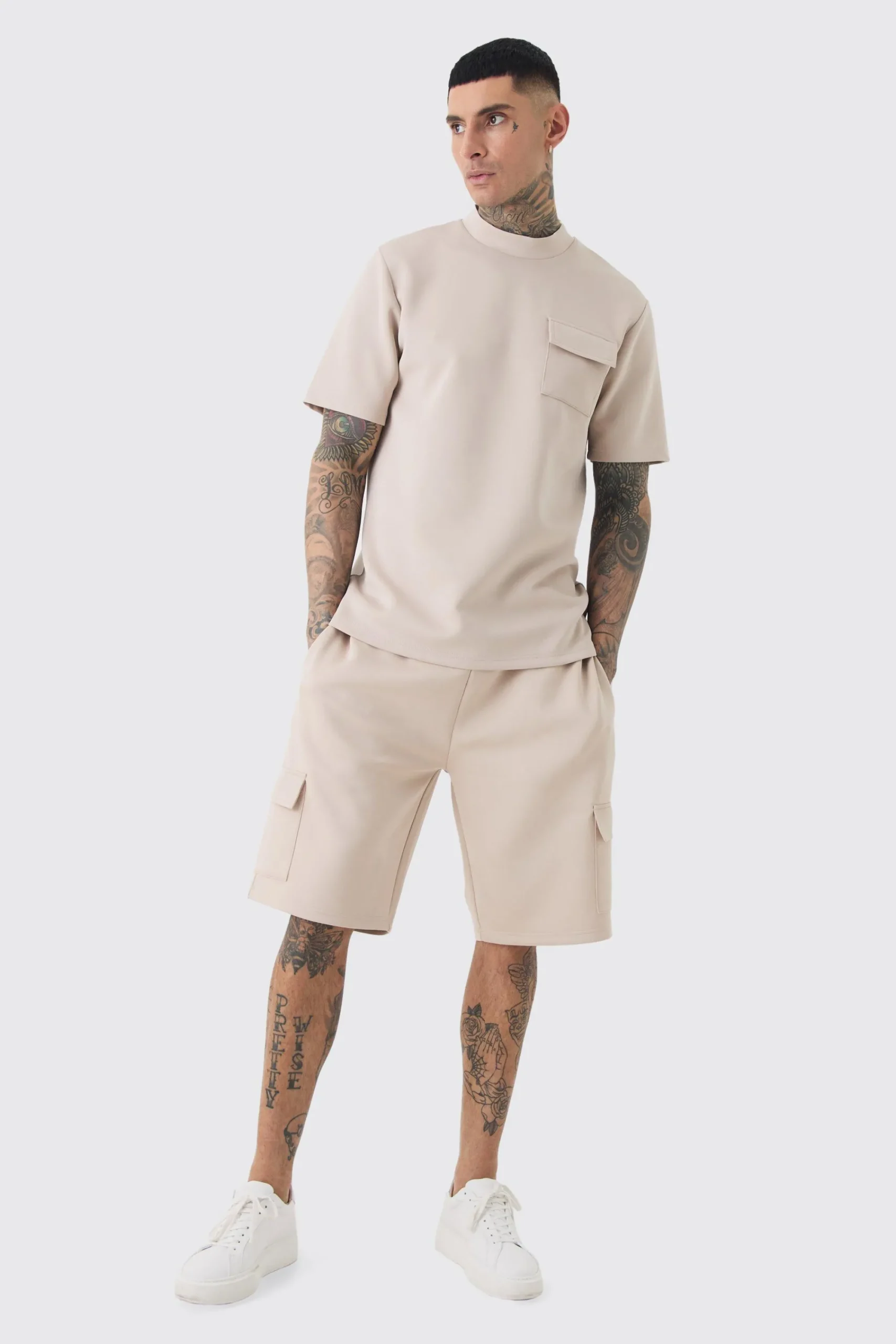 boohooMAN Tall Scuba Relaxed Cargo Shorts | UK| Shorts
