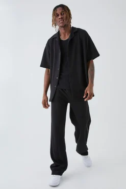 boohooMAN Tall Scuba Twill Oversized Shirt & Trouser Set | UK| Shirts|Sets & Co-Ords