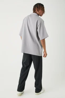 boohooMAN Tall Short Sleeve Pleated Oversized Shirt | UK| Shirts
