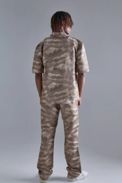 boohooMAN Tall Short Sleeve Textured Drop Revere Shirt In | UK| Shirts