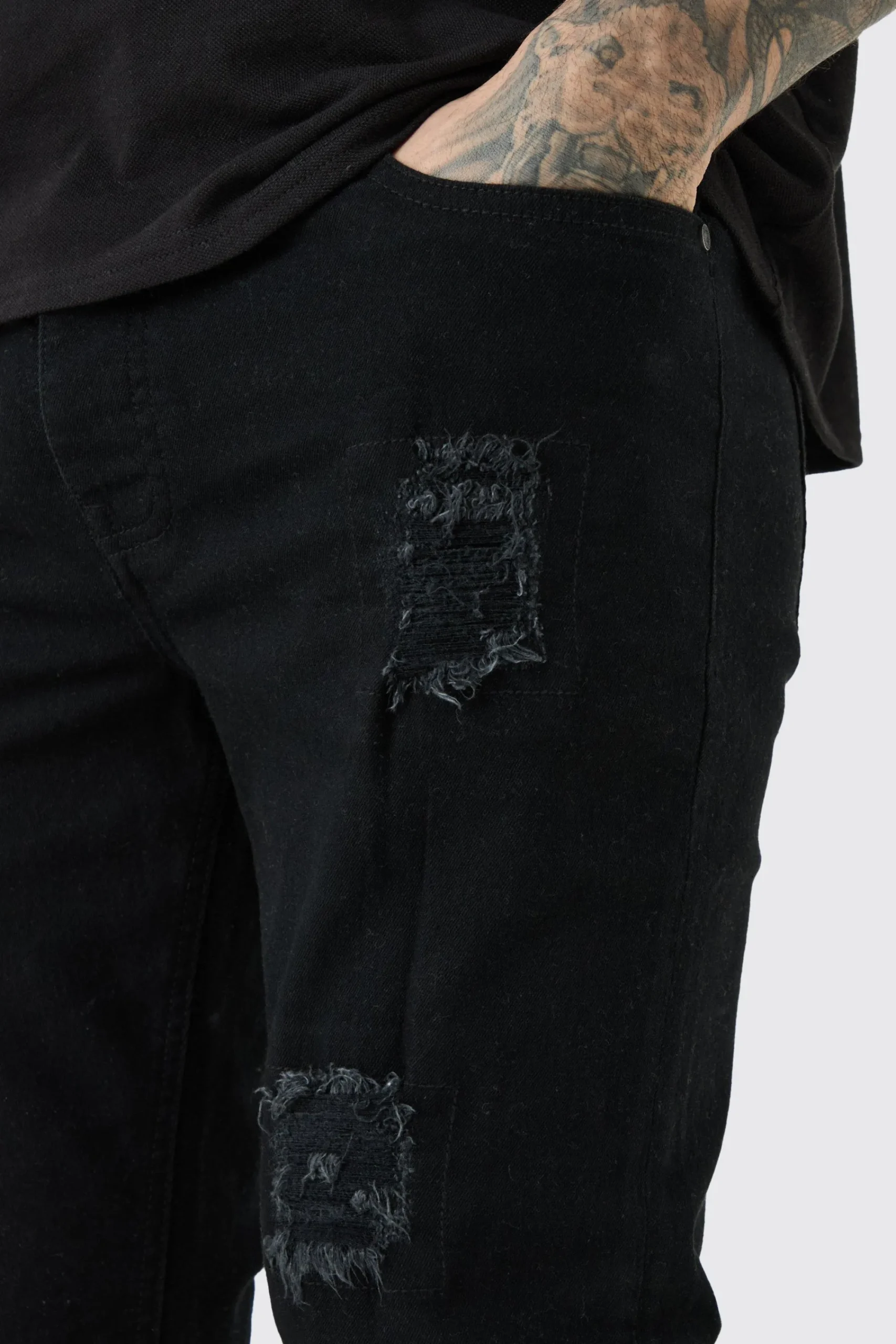 boohooMAN Tall Skinny Stretch Rip And Repair Jean | UK| Trousers|Jeans