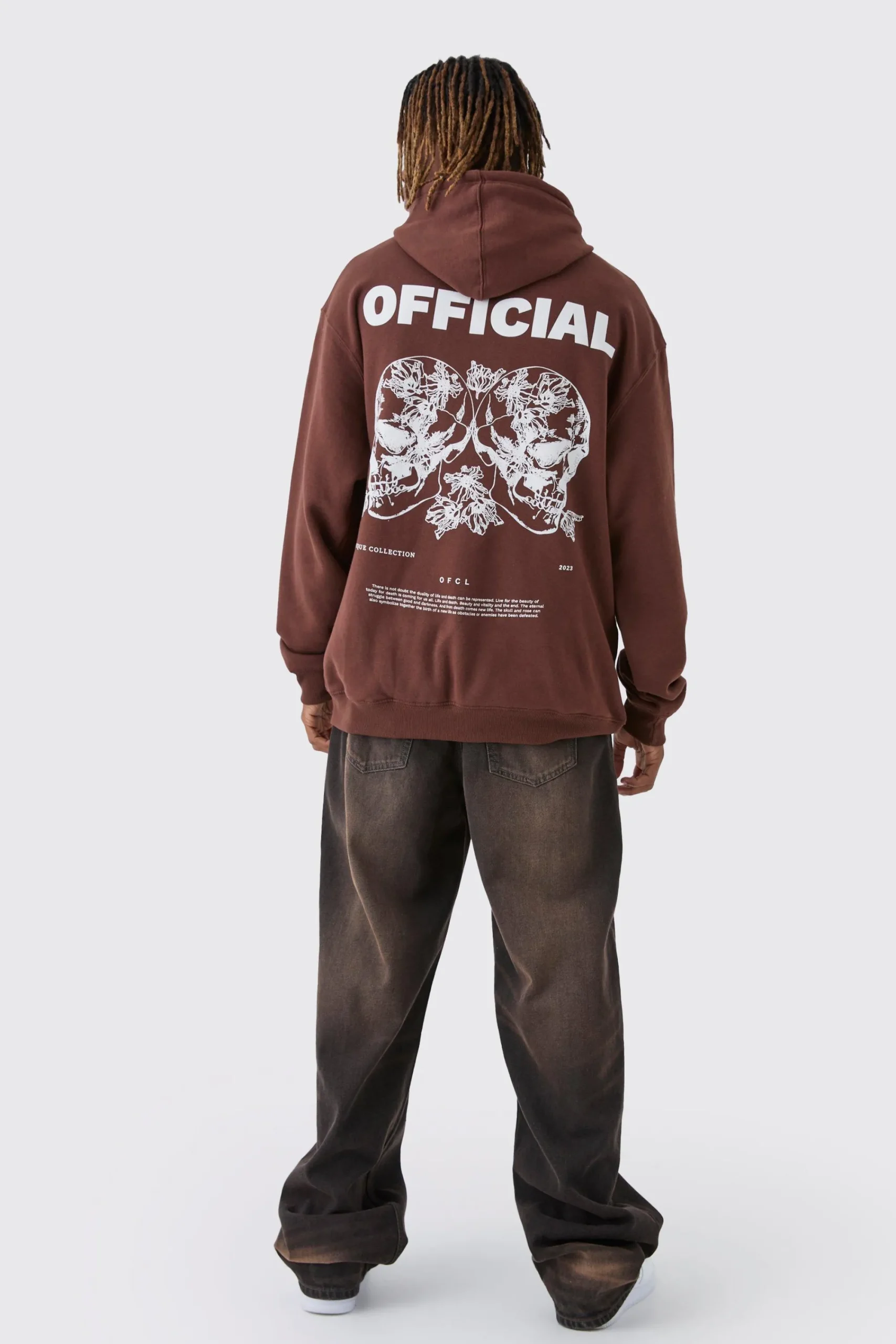 boohooMAN Tall Skull Back Print Oversized Hoodie | UK| Hoodies & Sweatshirts