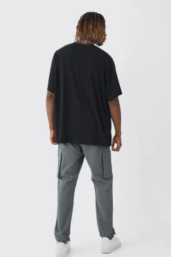 boohooMAN Tall Slim Fit Elasticated Waist Cuffed Cargo Trousers | UK| Trousers|Cargos