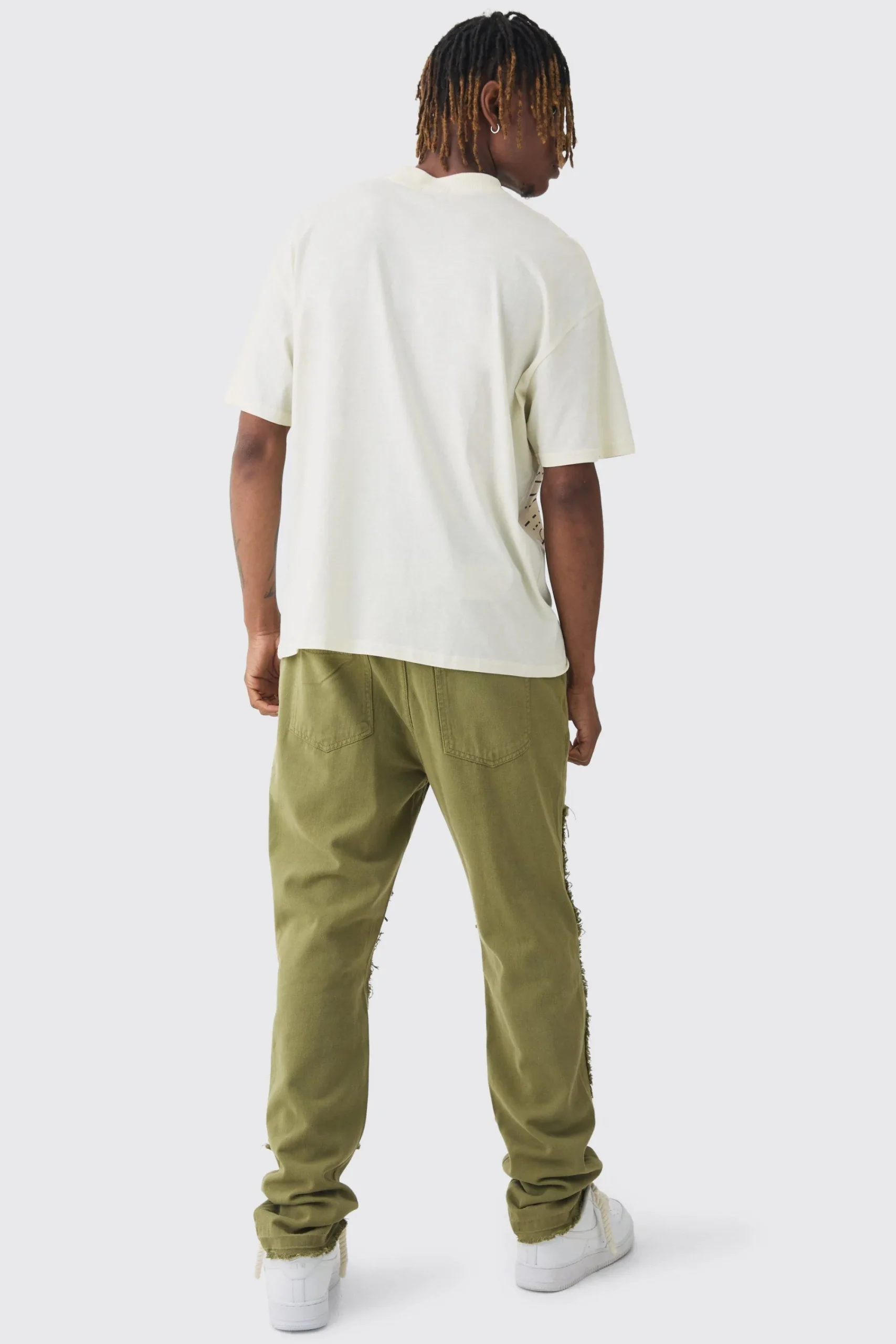 boohooMAN Tall Slim Leg Overdyed Carpenter Trouser In | UK| Trousers