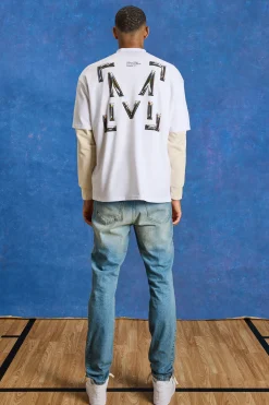 boohooMAN Tall Slim Rigid Pu Star Applique Gusset Jeans | UK| Trousers|Jeans