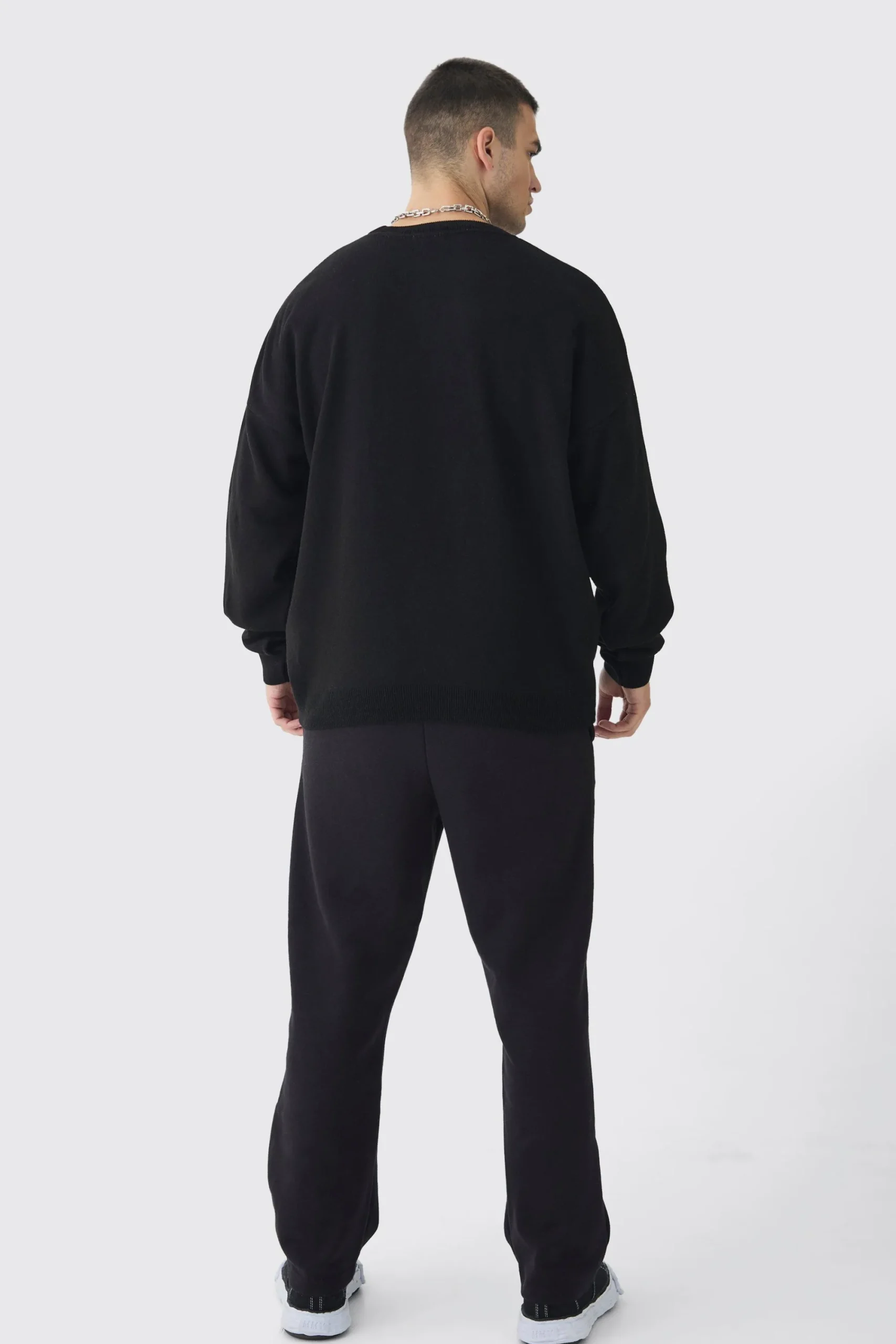 boohooMAN Tall Star Graphic Crew Neck Jumper | UK| Knitwear