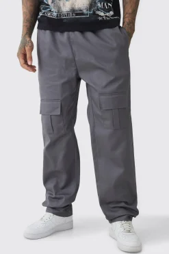 boohooMAN Tall Straight Fit Front Pocket Twill Overdyed Cargo Trouser | UK| Trousers|Cargos