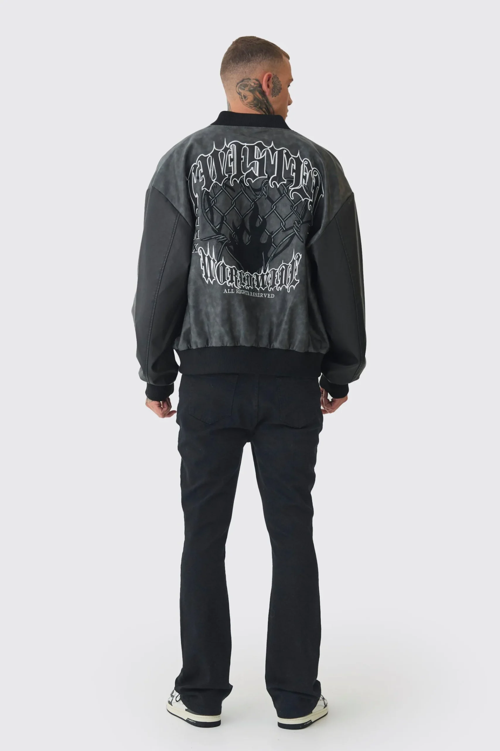 boohooMAN Tall Stretch Denim Flared Jeans | UK| Trousers|Jeans