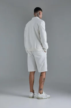 boohooMAN Tall Stripe Seersucker Regular Fit Shorts | UK| Suits & Tailoring|Sets & Co-Ords