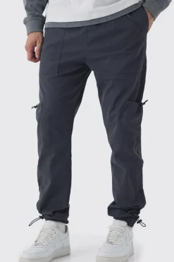 boohooMAN Tall Toggle Detail Slim Fit Cargo Joggers | UK| Trousers|Cargos