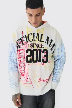 boohooMAN Tall Twenty Thirteen Graphic Knitted Hoodie | UK| Hoodies & Sweatshirts|Knitwear