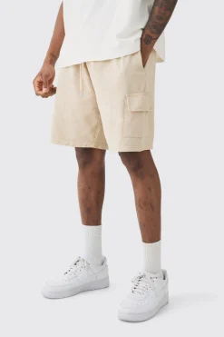 boohooMAN Tall Washed Relaxed Jersey Cargo Shorts | UK| Shorts