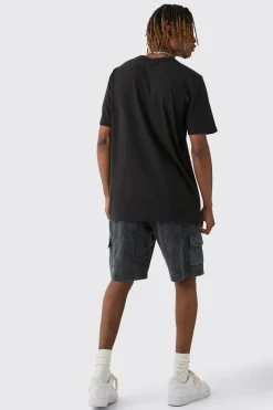 boohooMAN Tall Washed Relaxed Jersey Cargo Shorts | UK| Shorts