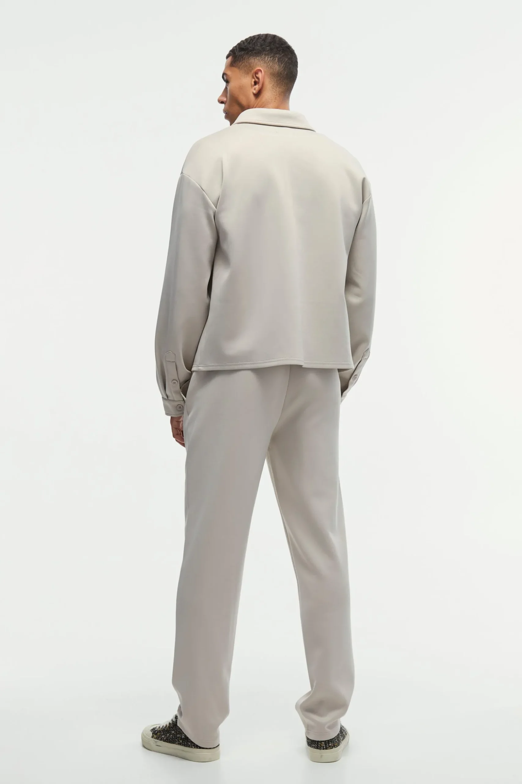 boohooMAN Tapered Pintuck Scuba Trouser | UK| Trousers|Sets & Co-Ords