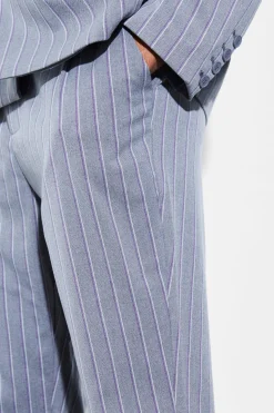 boohooMAN Tapered Stripe Suit Trousers | UK| Trousers