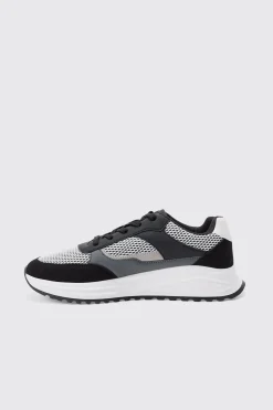boohooMAN Tech Mesh Runner Trainer | UK| Trainers & Hi-Tops