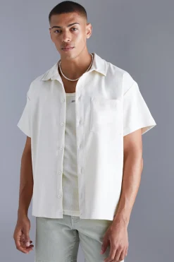 boohooMAN Technical Stretch Boxy Shirt | UK| Shirts