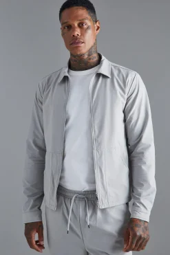 boohooMAN Technical Stretch Shacket | UK| Shirts