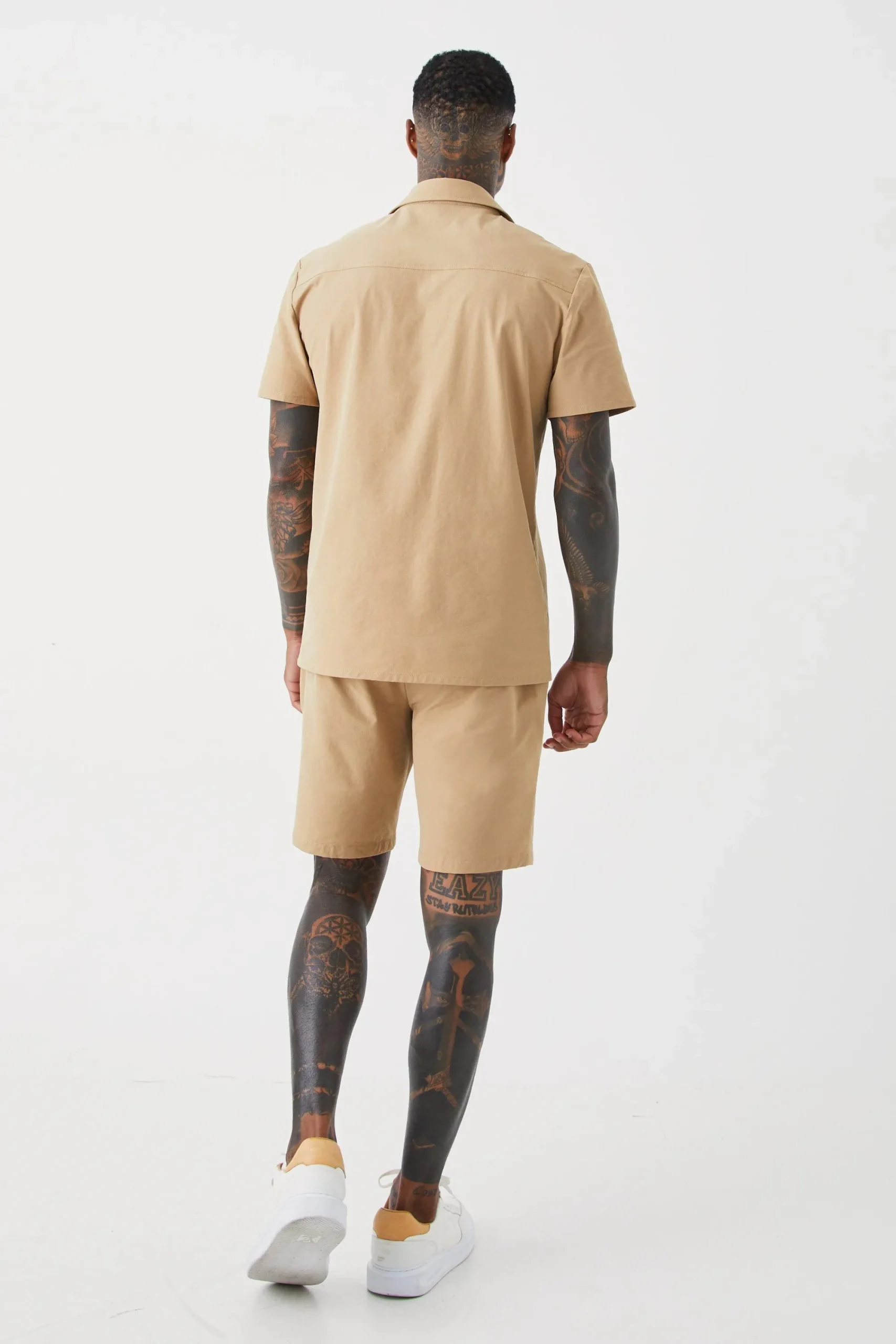 boohooMAN Technical Stretch Shirt & Short | UK| Sets & Co-Ords