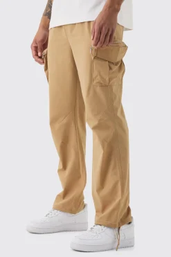 boohooMAN Technical Stretch Straight Fit Cargo Trousers | UK| Trousers